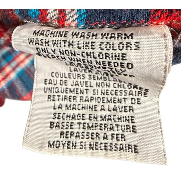 Denim & Supply Ralph Lauren Red Blue Plaid Flannel Shirt L – Vintage‎ Workwear - Picture 7 of 7